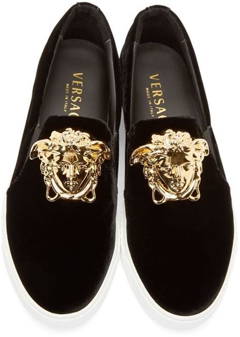 white dress shoes gold cap versace|Versace black and white.